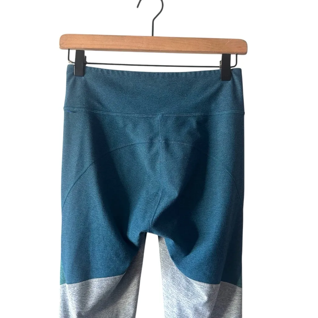 Outdoor Voices Colorblock Warmup Leggings Teal Blue Gray Size Small - Image 5