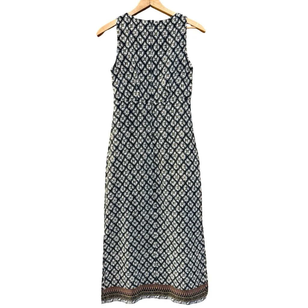 Vintage DBY Geometric Maxi Dress Black Size 4 - Image 6