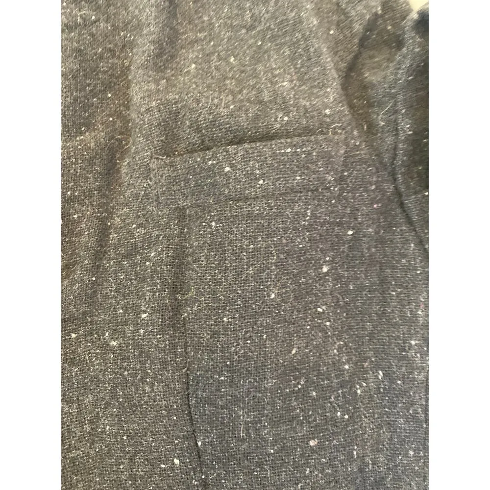 BDG Black Woven Button Down Women’s Oversized Blazer EUC Sz Sm Lined Polyester - Image 11