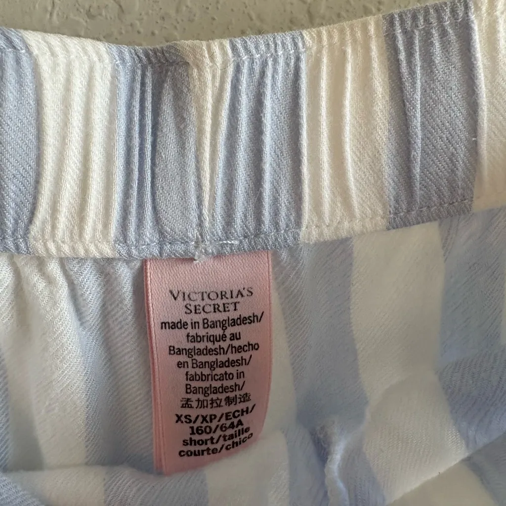 Victoria’s Secret Blue White Striped Pajamas XS - Image 4
