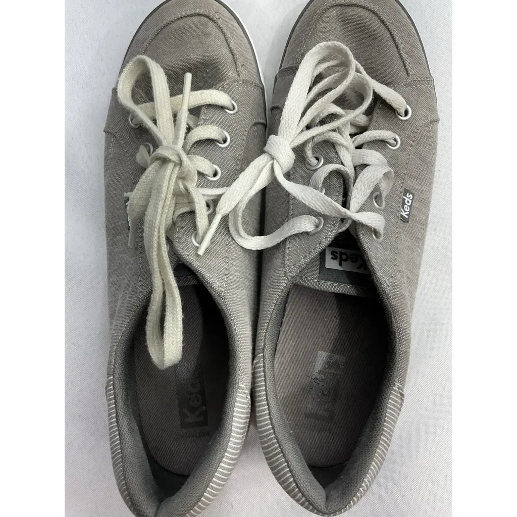 Womans Keds Softerra Comfort Sneakers 8 Gray Lace Up WF67058 - Image 5