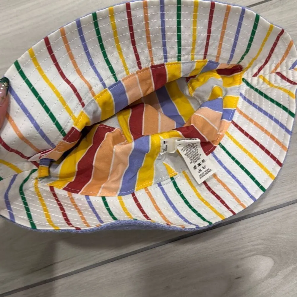 Vintage Nike Bucket Suede Hat Embroidered Multicolor Reversible Rainbow 90s Y2K - Image 3