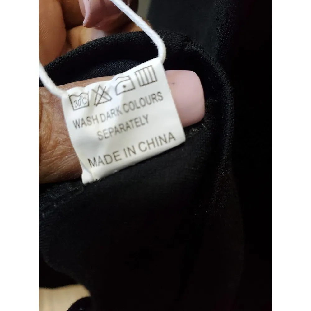 Astra Signature Women Black Rayon Round Neck Long Sleeve Knee Length Dress 20 Size undefined - Image 11