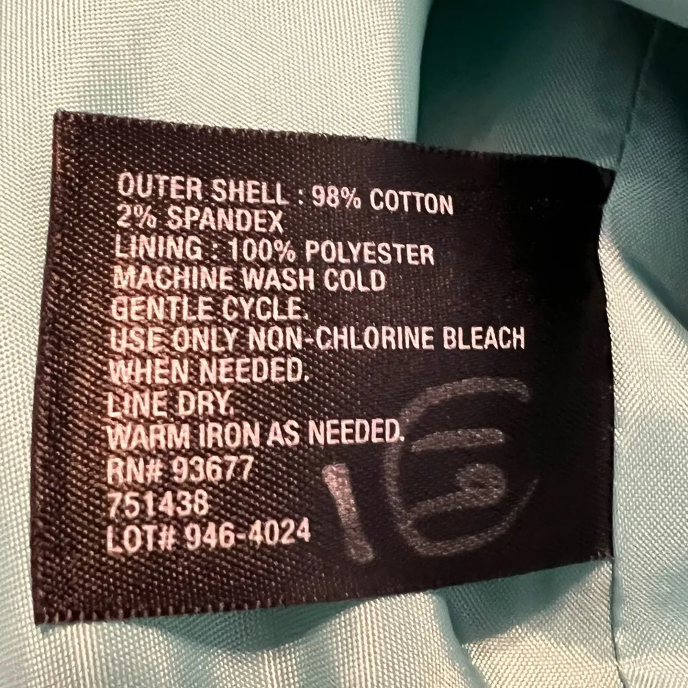 East 5th Woman Button Front  Blazer Jacket Size 2X Blue Green Color? 3/4 sleeves - Image 7