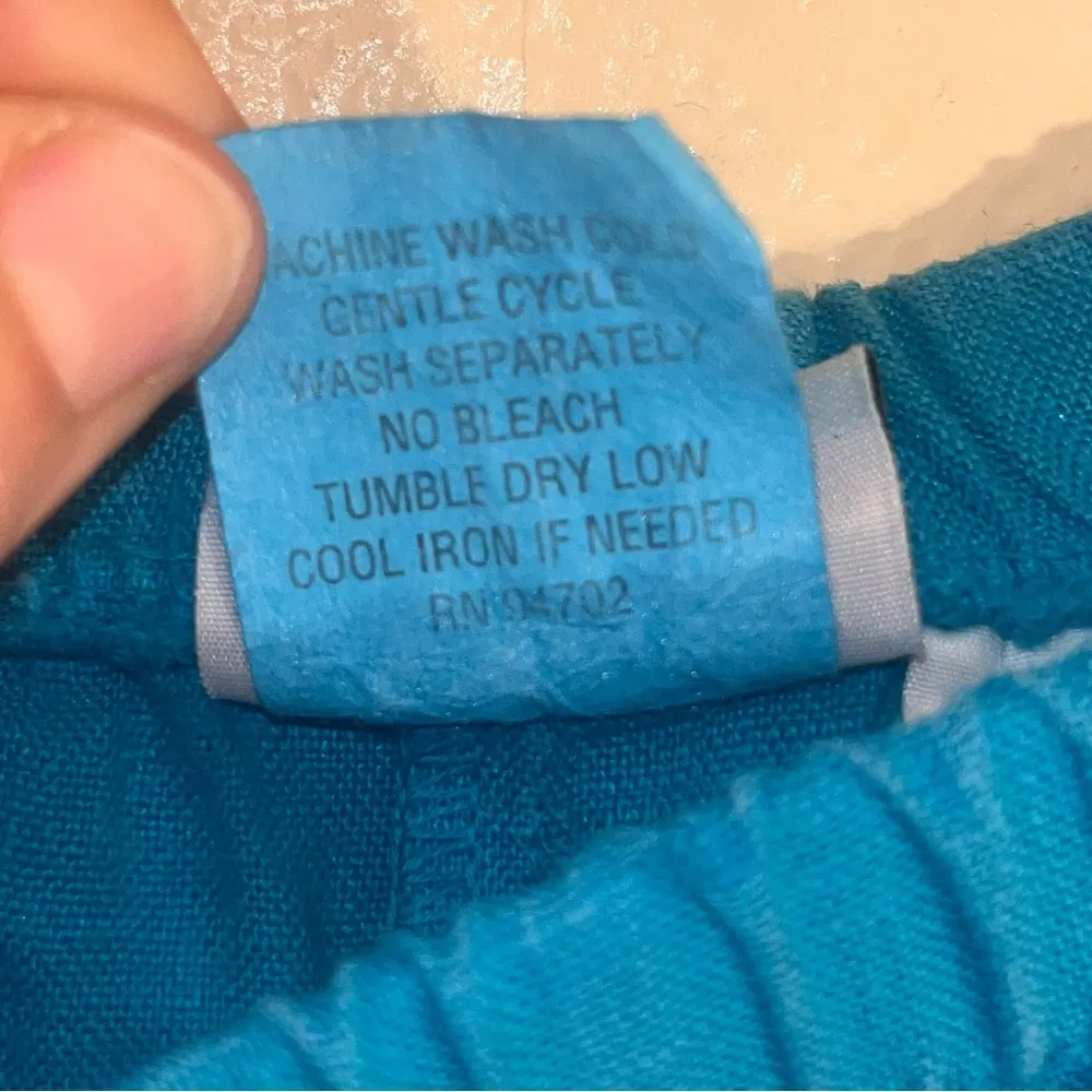 Hot Cotton Lagenlook Minimalist BoHo Linen Maxi Midi Beachy Summer S Skirt Blue - Image 9