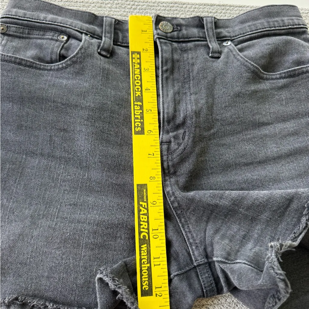 Madewell Washed Black High Rise Denim Boy Shorts Size 28 - Image 8