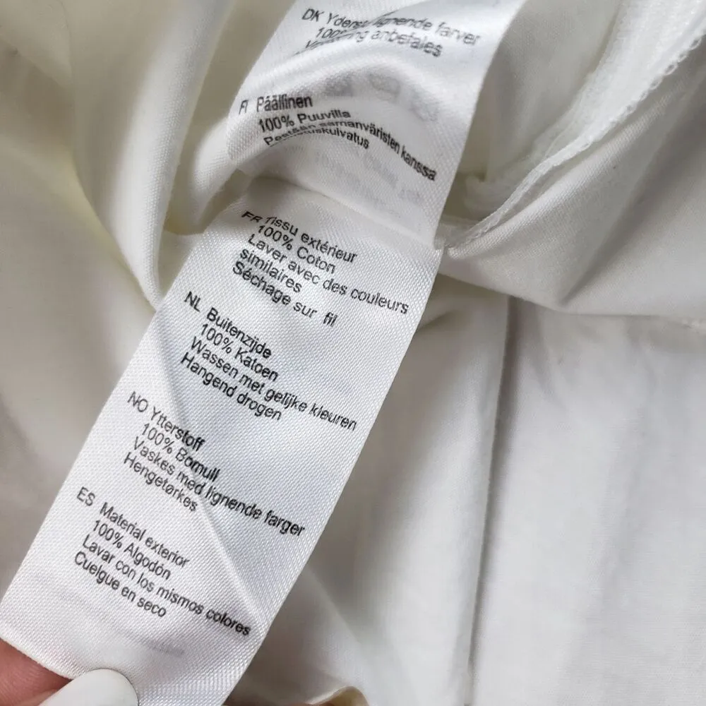 NAKD Puffy Shoulder Corset Top Womens Medium 38 White Side Zip Boho - Image 10