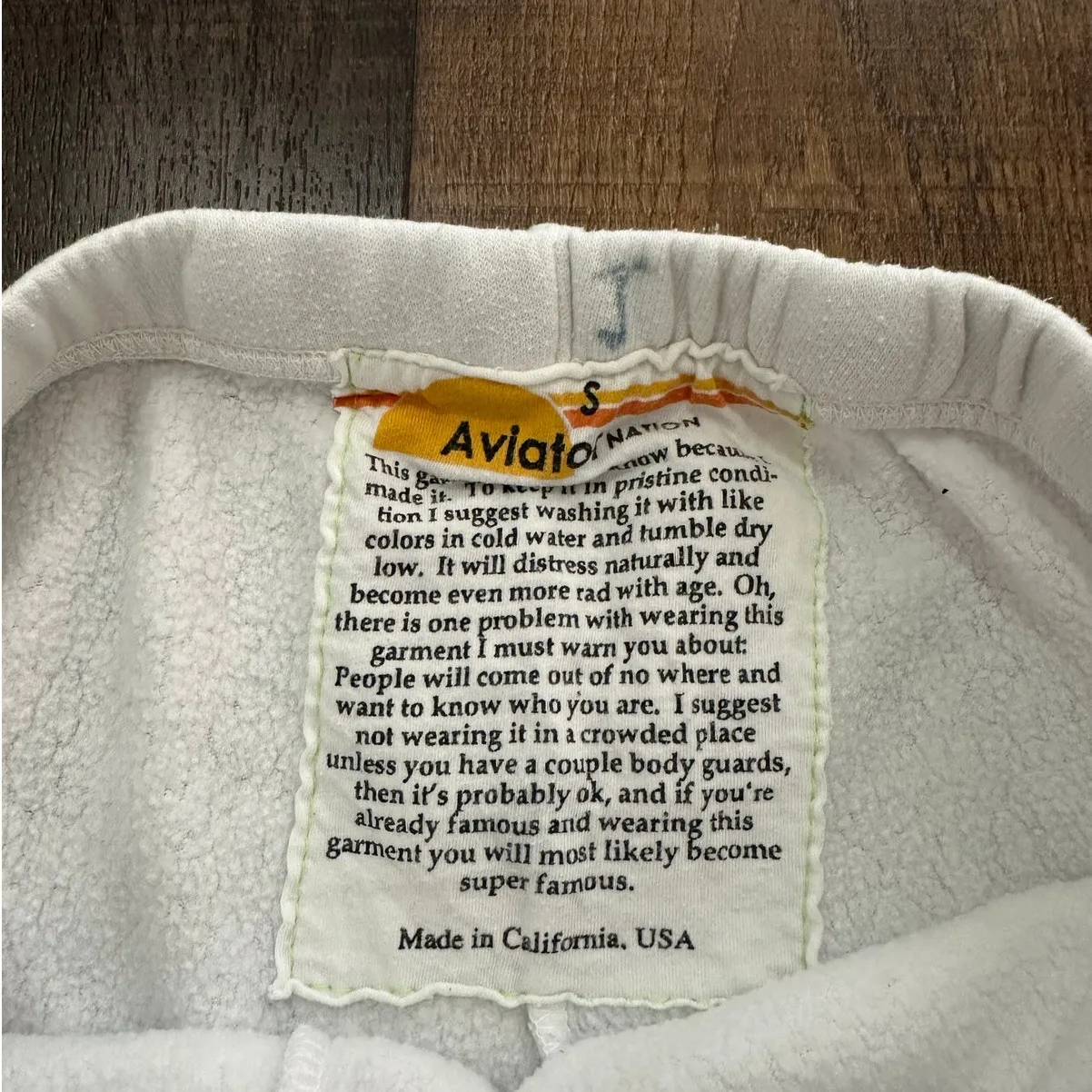 Aviator Nation White/Rainbow Vail Sweatpants Size Small - Image 2