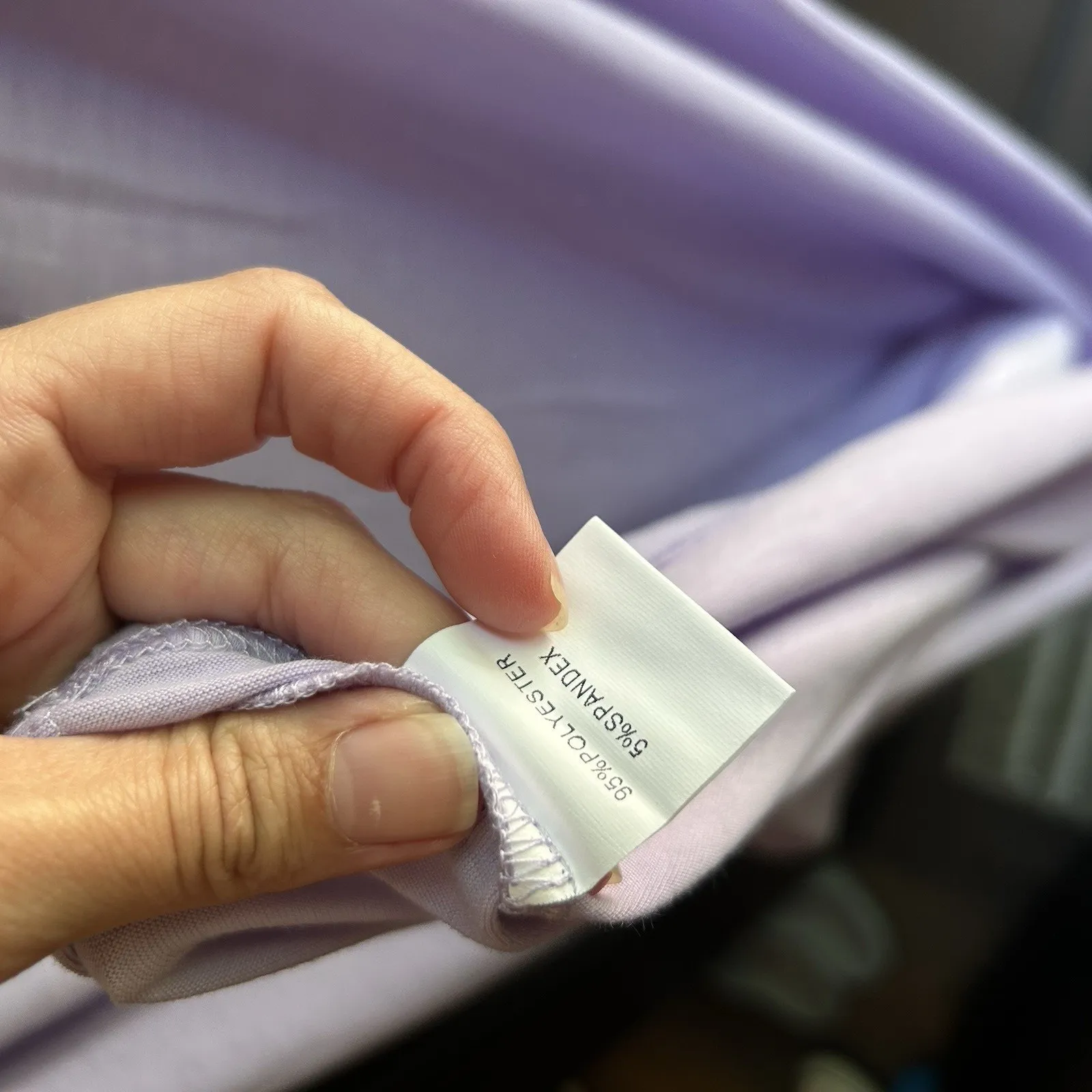 WBQ‎ XXL Light Purple Ruched Slinky Knit Dress Short Sleeve Tie Detail Soft NWT - Image 6