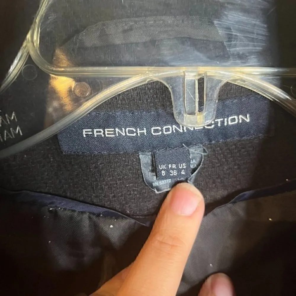 French Connection  black wool blend coat - Image 3