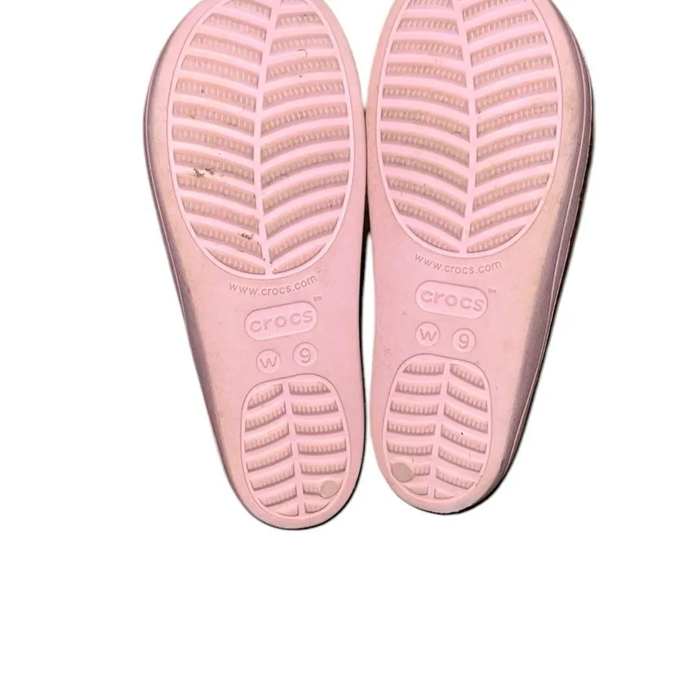 CROCS Light Pink Slide Sandals Size 9 - Image 5