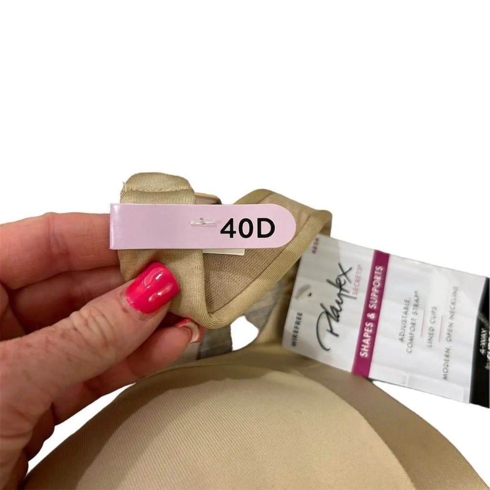 Playtex Women's T-Shirt Bra 40D Nude Beige Adjustable Straps Lined Cups - Image 6