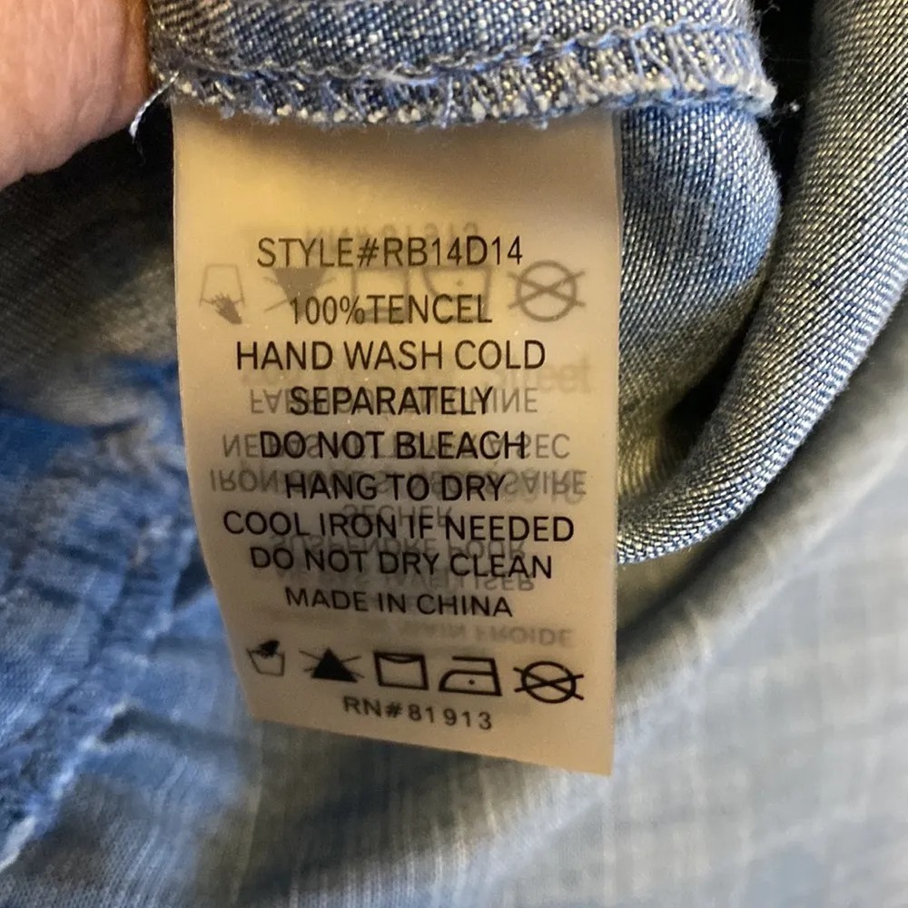 Plenty by Tracy Reese Chambray Frayed Edge Romper - Image 8