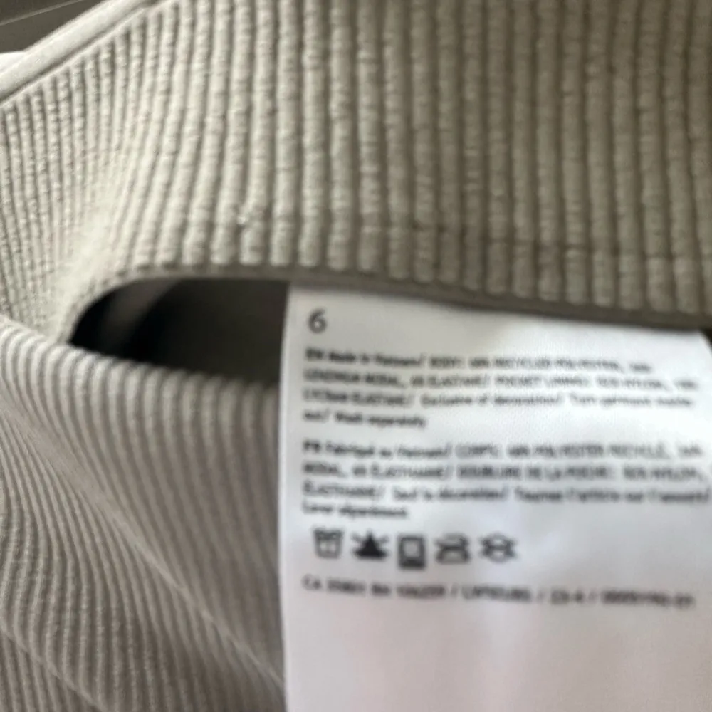 LuluLemon Flare Gray Ribbed Pants - Image 5