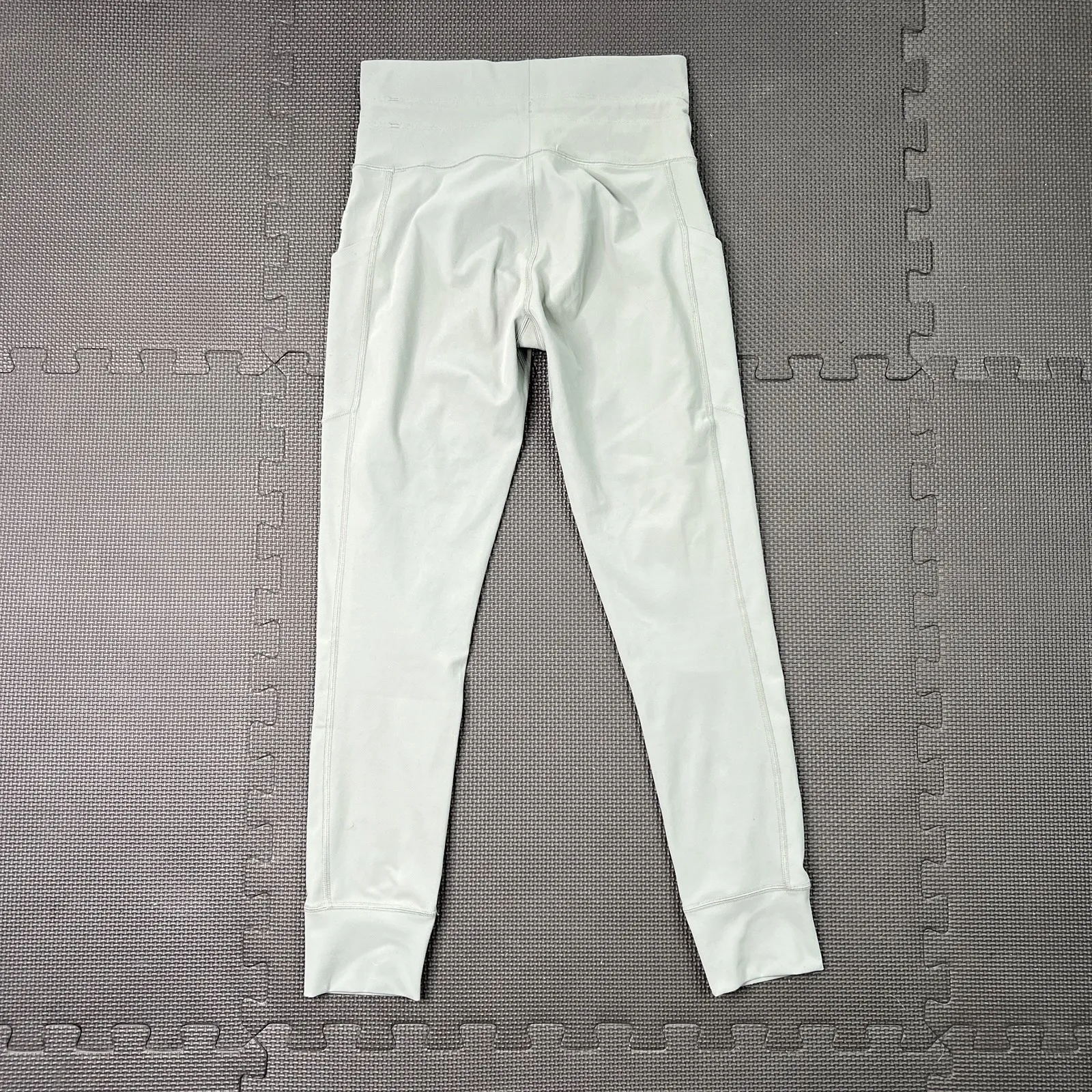 Vuori Daily Pocket Leggings Women's Small Green Drawstring Gym Lounge Run VW490 - Image 7