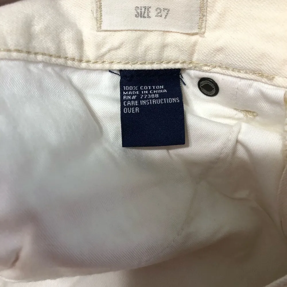 Madewell Boy Jean Size 27 But Waist Measures 32 Cream Off White Soft 100% Cotton - Image 10