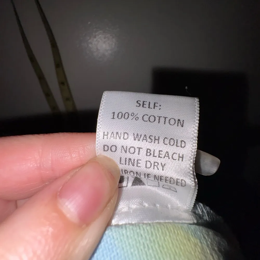 Blue Blush Jeans Women Small Rainbow Tie Dye Straight Hippie Retro Pastel Y2K - Image 3