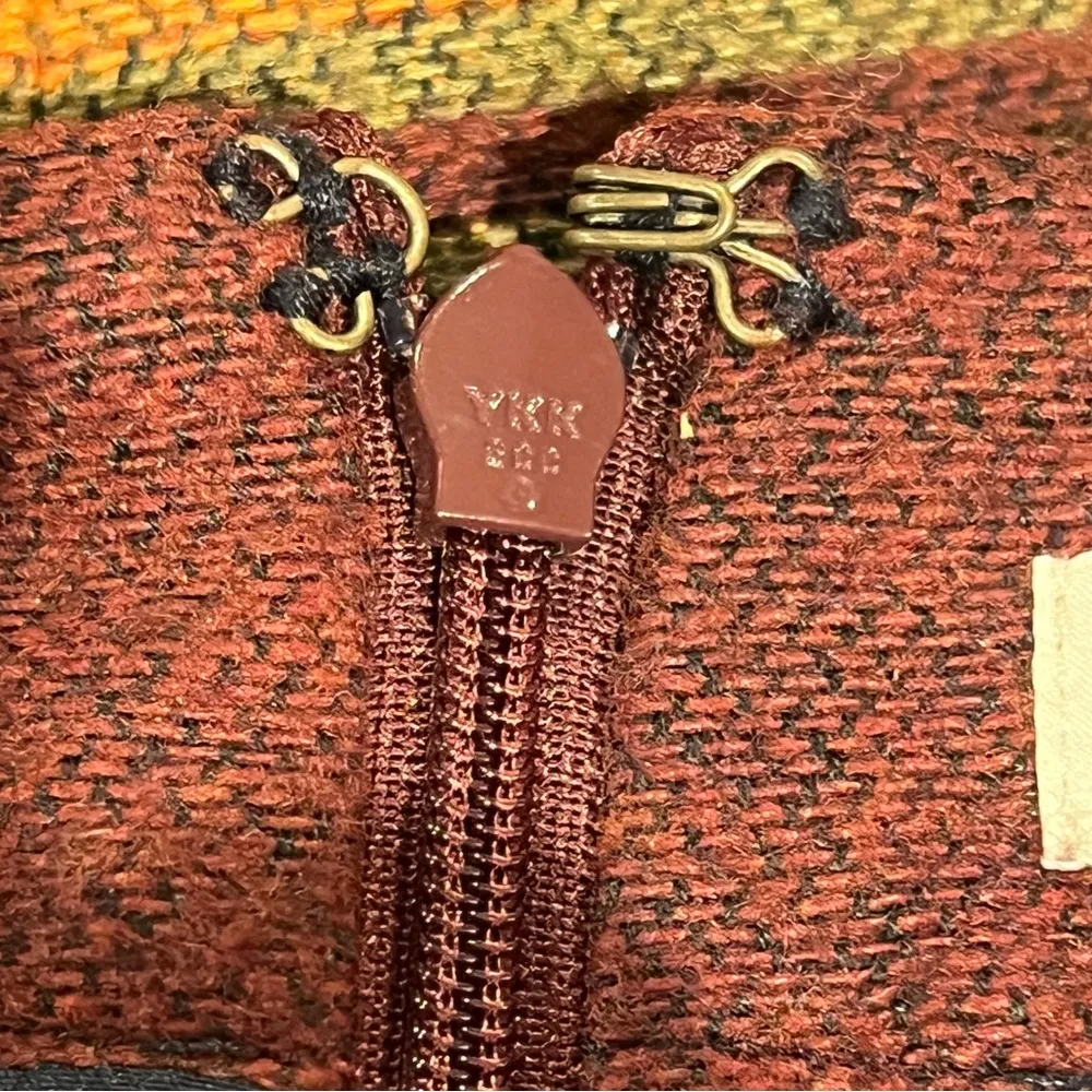 LOFT Women's Size 6 Southwestern Poly Wool Blend Blanket  Fringe Faux Wrap Skirt - Image 5