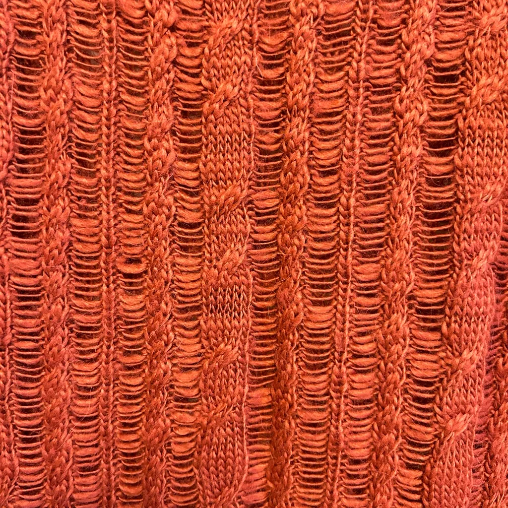 Aerie Burnt Orange‎ Wool/Alpaca Blend Fuzzy Sweater Size XS - Image 4