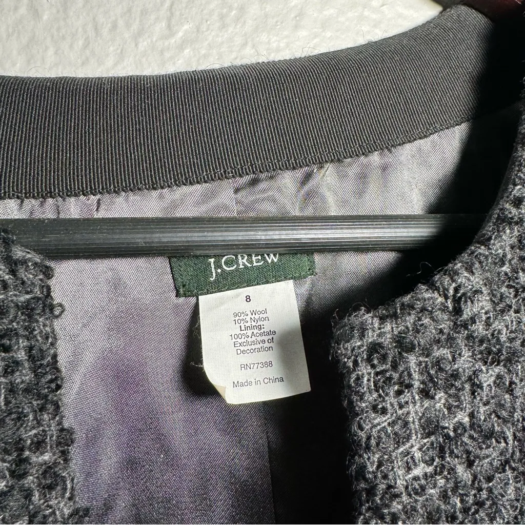 J.Crew  • Blazer Jacket • Wool Blend • Size 8 • Tweed - Image 7