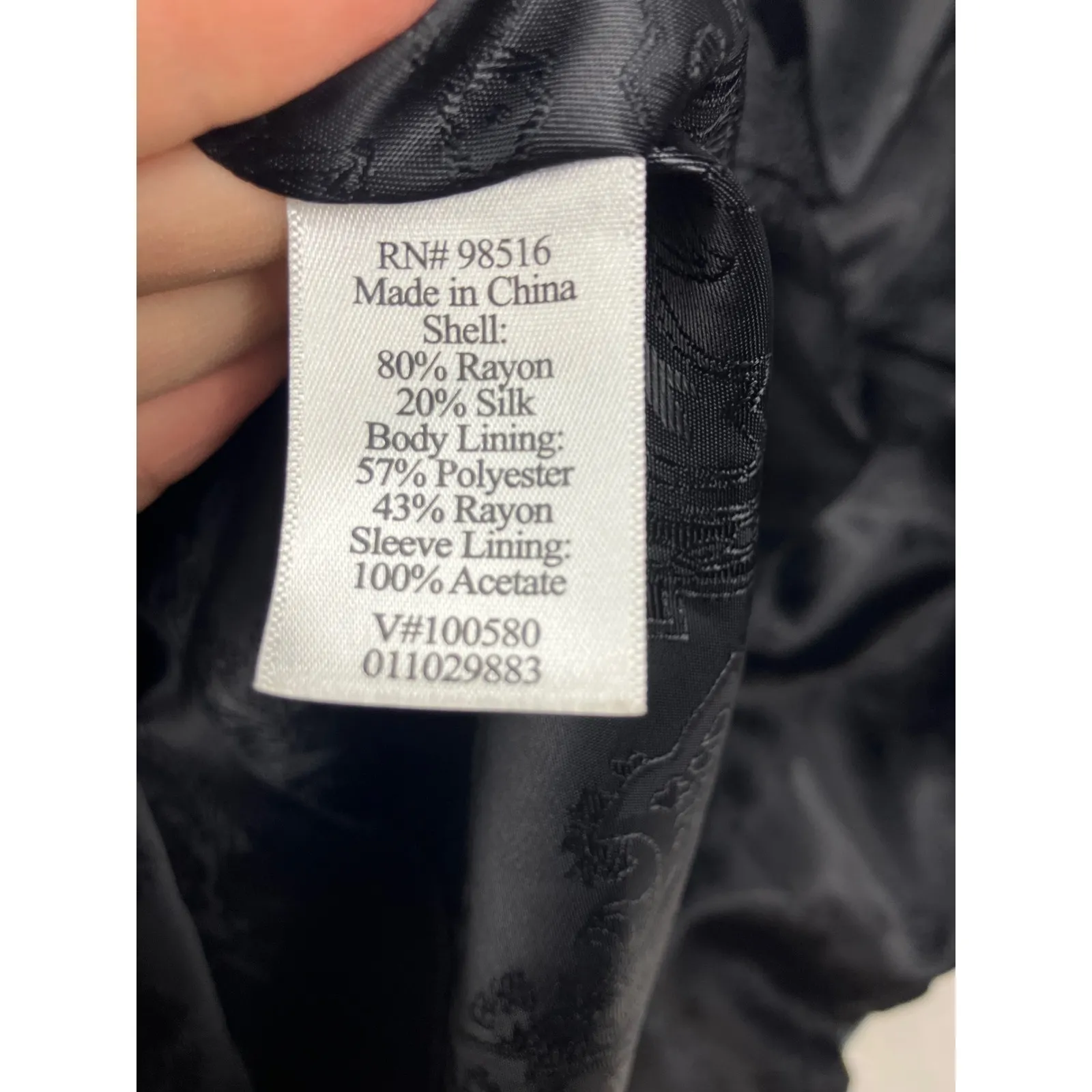 Coldwater Creek Velvet Blazer Jacket Teal Blue Rayon Silk Lined Women's Size 16 - Image 8