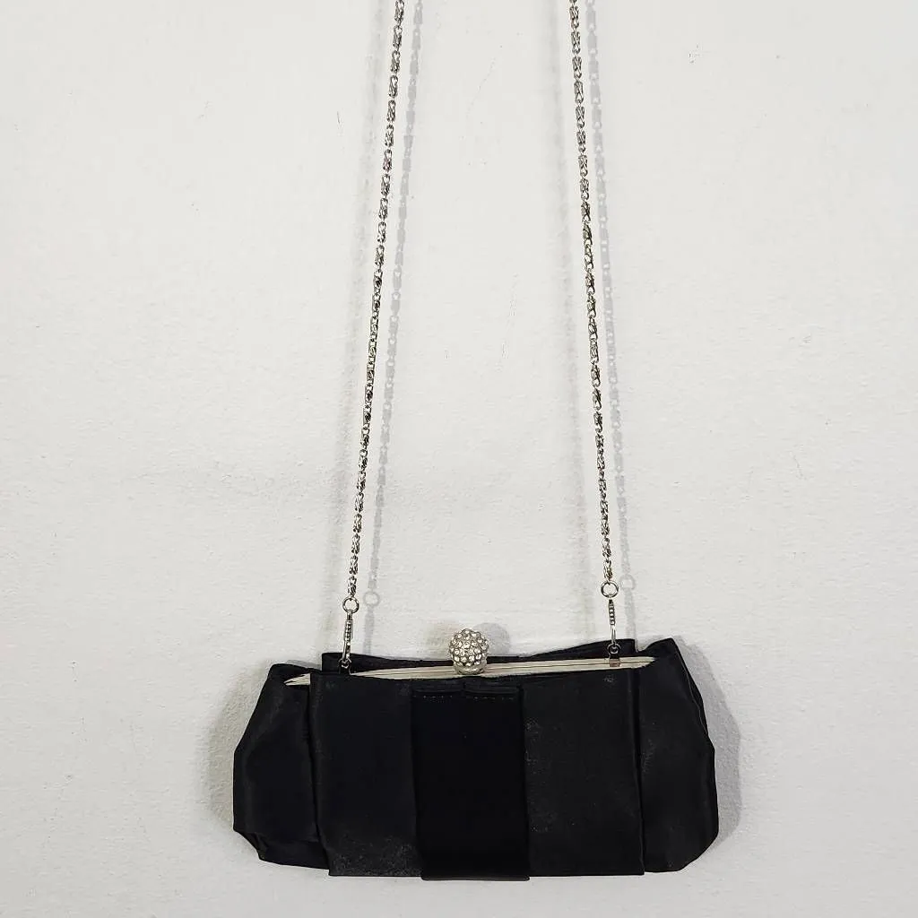 Black Formal Clutch with Silver - Image 2