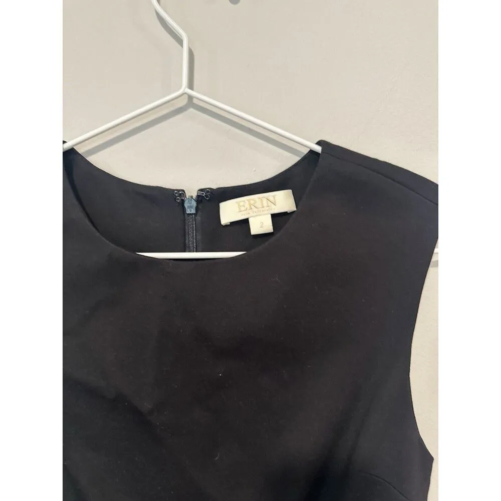 Anthropologie Erin Fetherston Dress Black Blue Mini Metallic Hepburn Small 1424 - Image 5