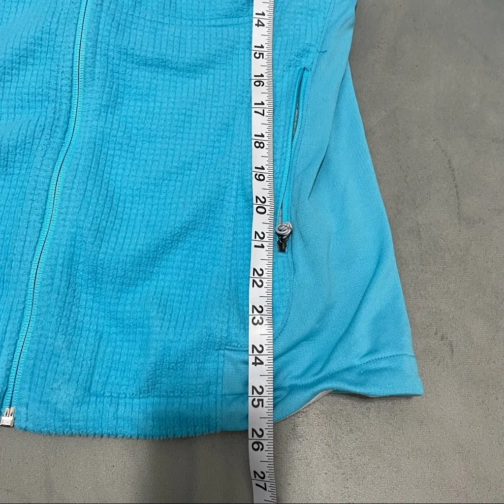 The North Face Turquoise Summit Series Grid Fleece Full Zip Jacket EUC Size S - Image 3