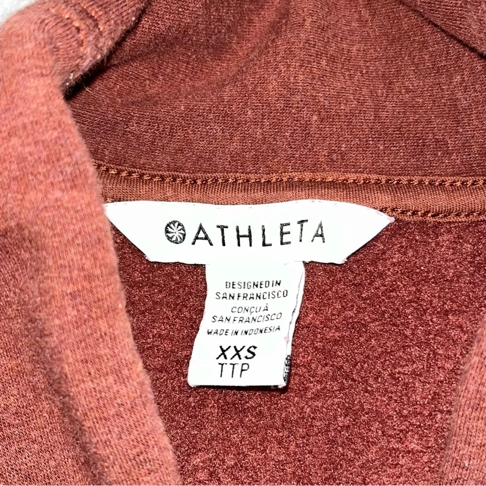 Athleta Brown Fleece Retroplush Wrap Shrug size XXS - Image 9