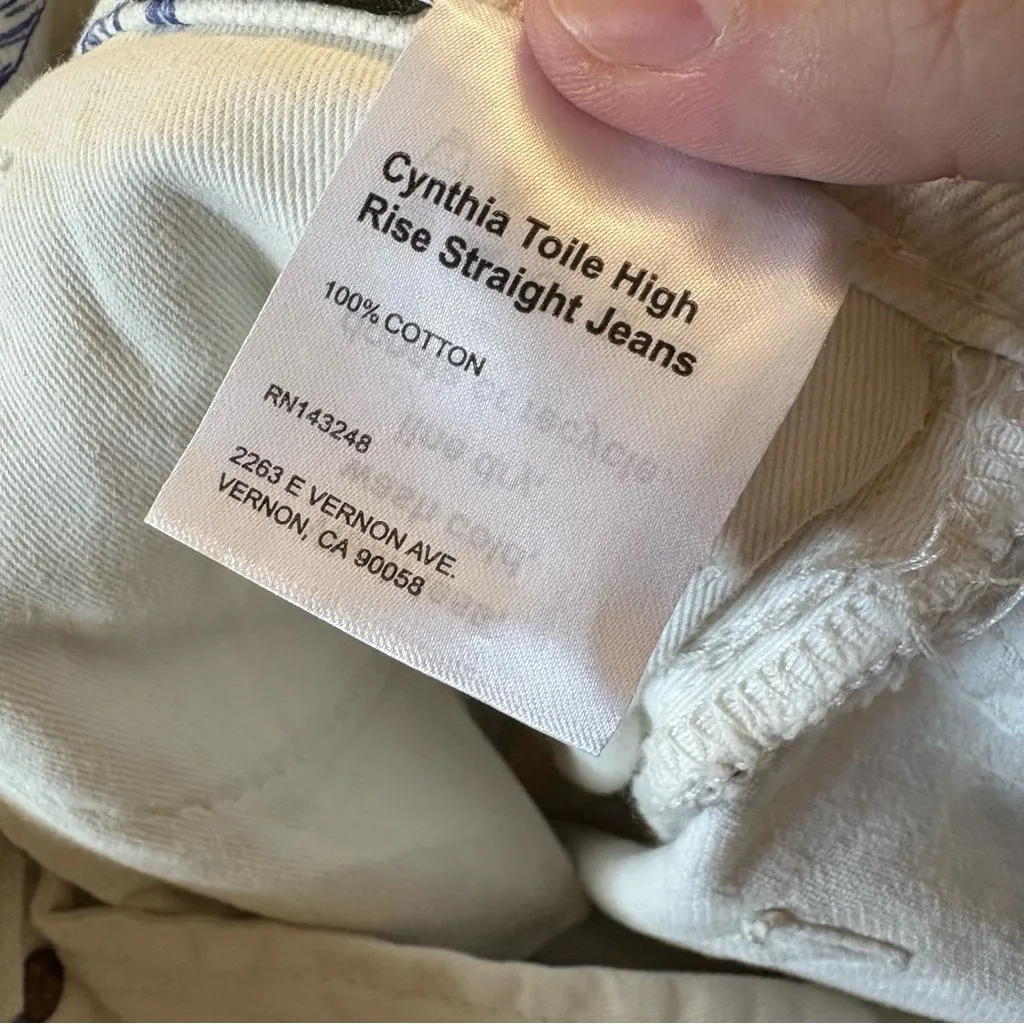 REFORMATION Cynthia Toile High Rise Jeans‎ In Monaco Size 25 - Image 6