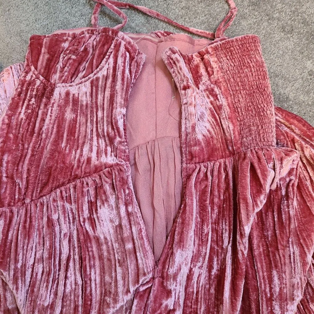 Hemant & Nandita Reha Long Maxi Dress Medium Sweetheart Pink Convertable Straps - Image 9