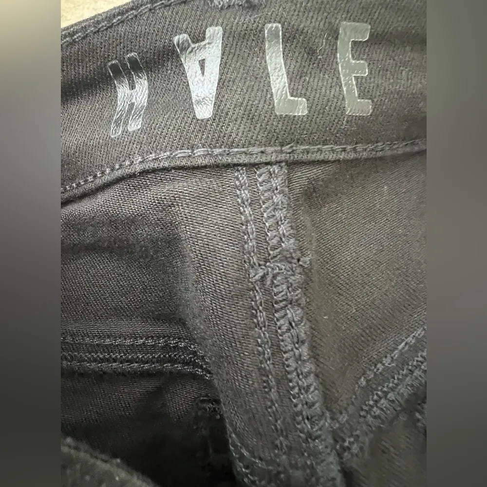 HALE Women's Joyce Sculpted High Rise
Skinny Crop Jean 28 Black Destroyed NWT - Image 11