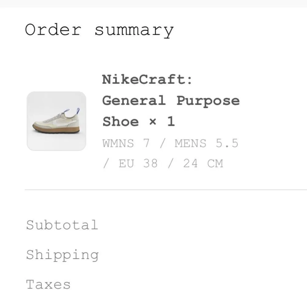 NEW Nike x Tom Sachs Nikecraft General Purpose Sneakers Shoes 7 Beige White Blue - Image 10