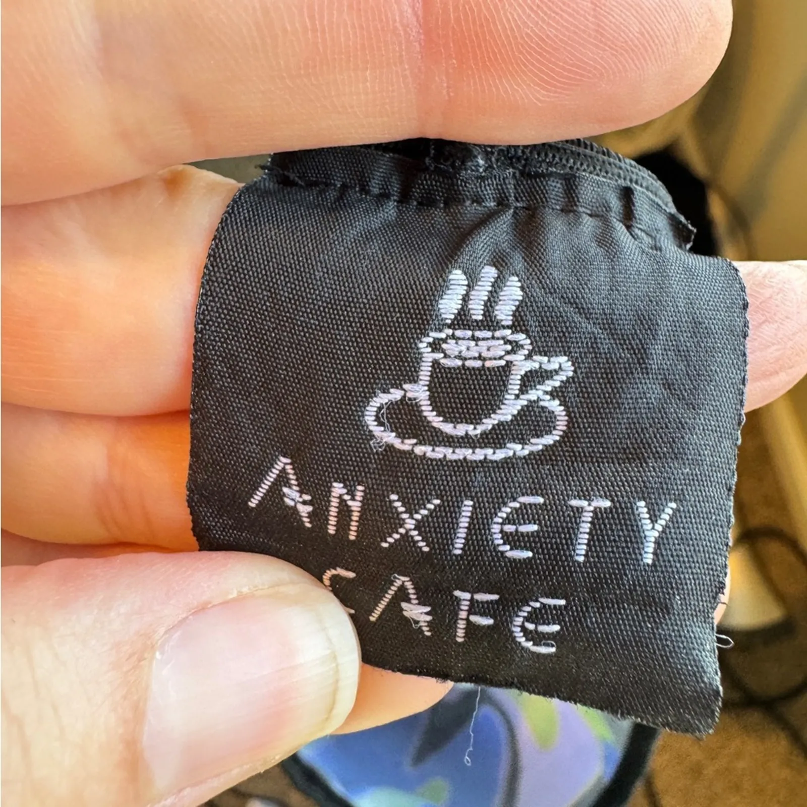 Vintage 90s Blue Green Swirl Abstract Y2K Mini Skirt Womens XS Psychedelic Bold - Image 6