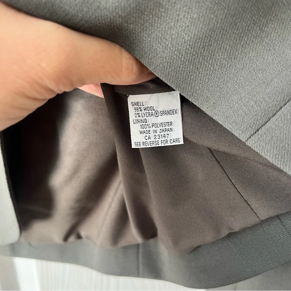 Talbots Womens Jacket Coat Green Waist Length Buttons Tulip Hem Lined Petites 10 - Image 5