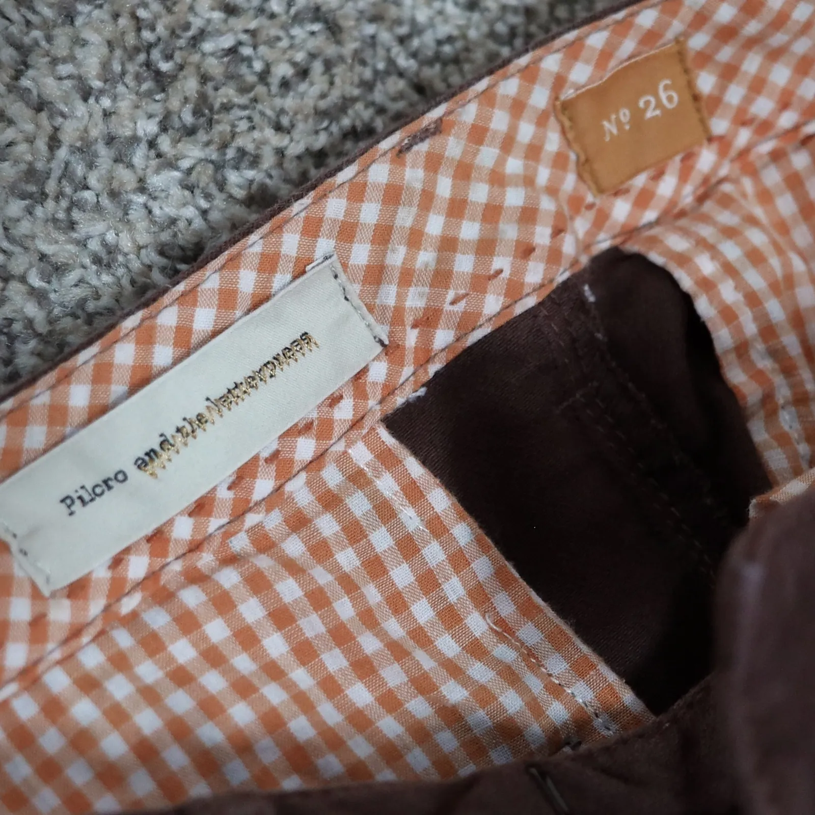 Anthropologie Pilcro Letterpress‎ Stet Corduroy Slim Trousers Womens 29 Brown - Image 2