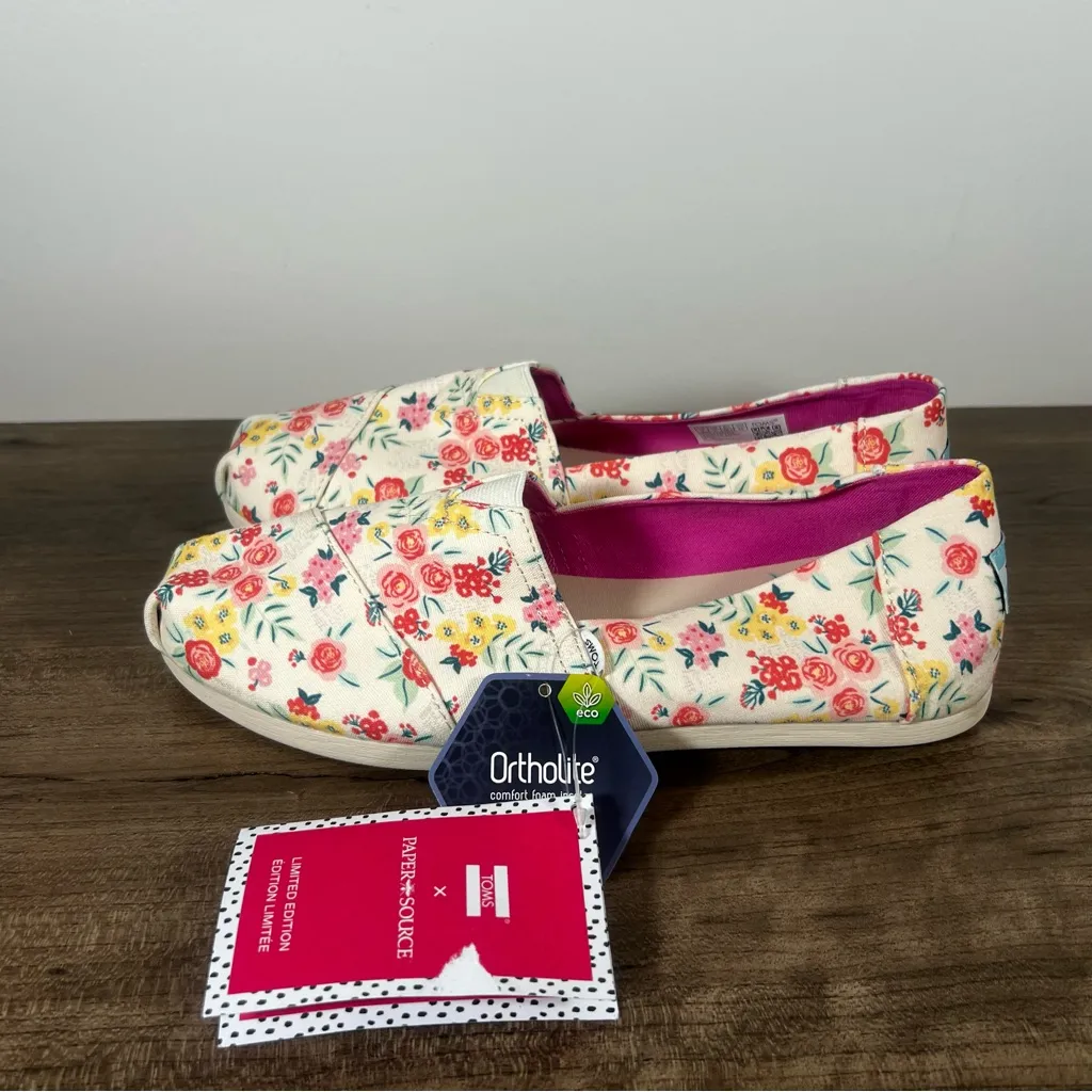 TOMS Alpargata Spring Floral Women's Shoe Size 8 #492A - Image 4