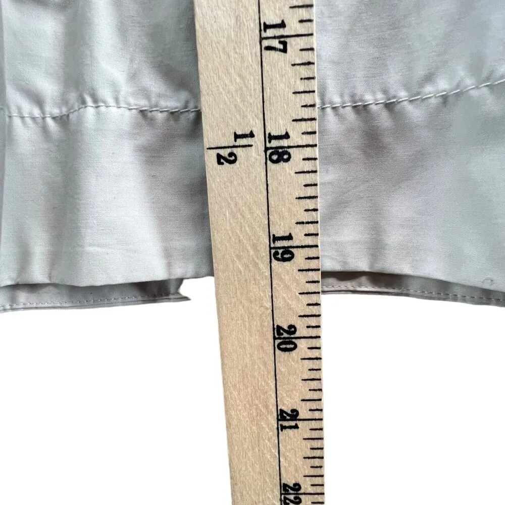 J Crew Y2K Skirt Women 0 Light Gray Sateen Tiered Pleated A Line Preppy Academia - Image 7