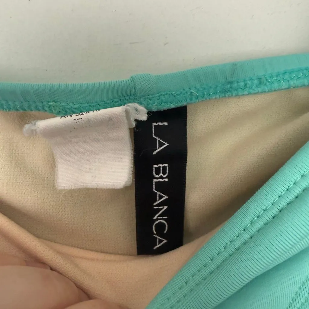 La Blanca Women’s 10 Mint Green Aqua 2 Piece Swim Set Tankini Bikini Bottom - Image 5