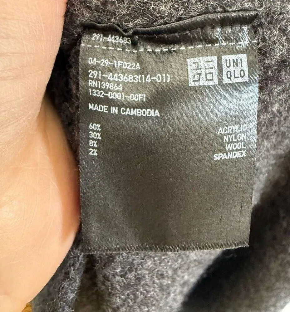 Uniqlo Women’s Medium Grey Wool Turtleneck Sweater Dress New - Image 4