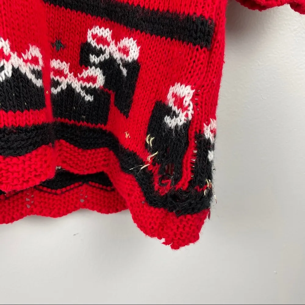 Vintage NutCracker Graphic Christmas Tunic Sweater Red Size undefined - Image 13