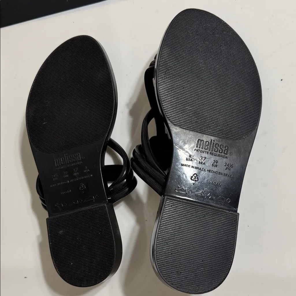 Melissa Salinas Black Knot Women's Slip On Slides Sandals Made in Brazil Size 8 - Image 4