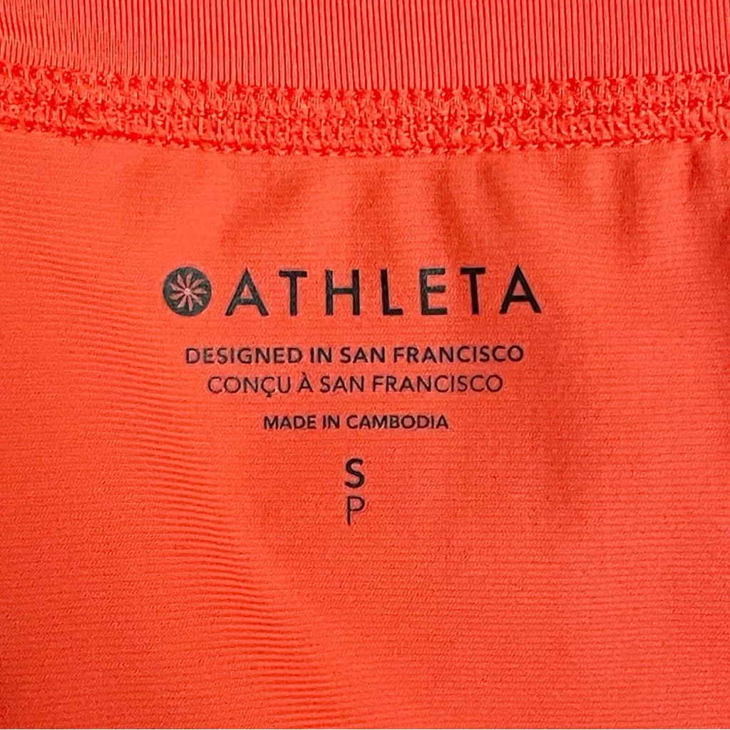 NWT Athleta Sun Shield Rashguard One Piece Swimsuit Red Sz Small Long Sleeve Zip - Image 11