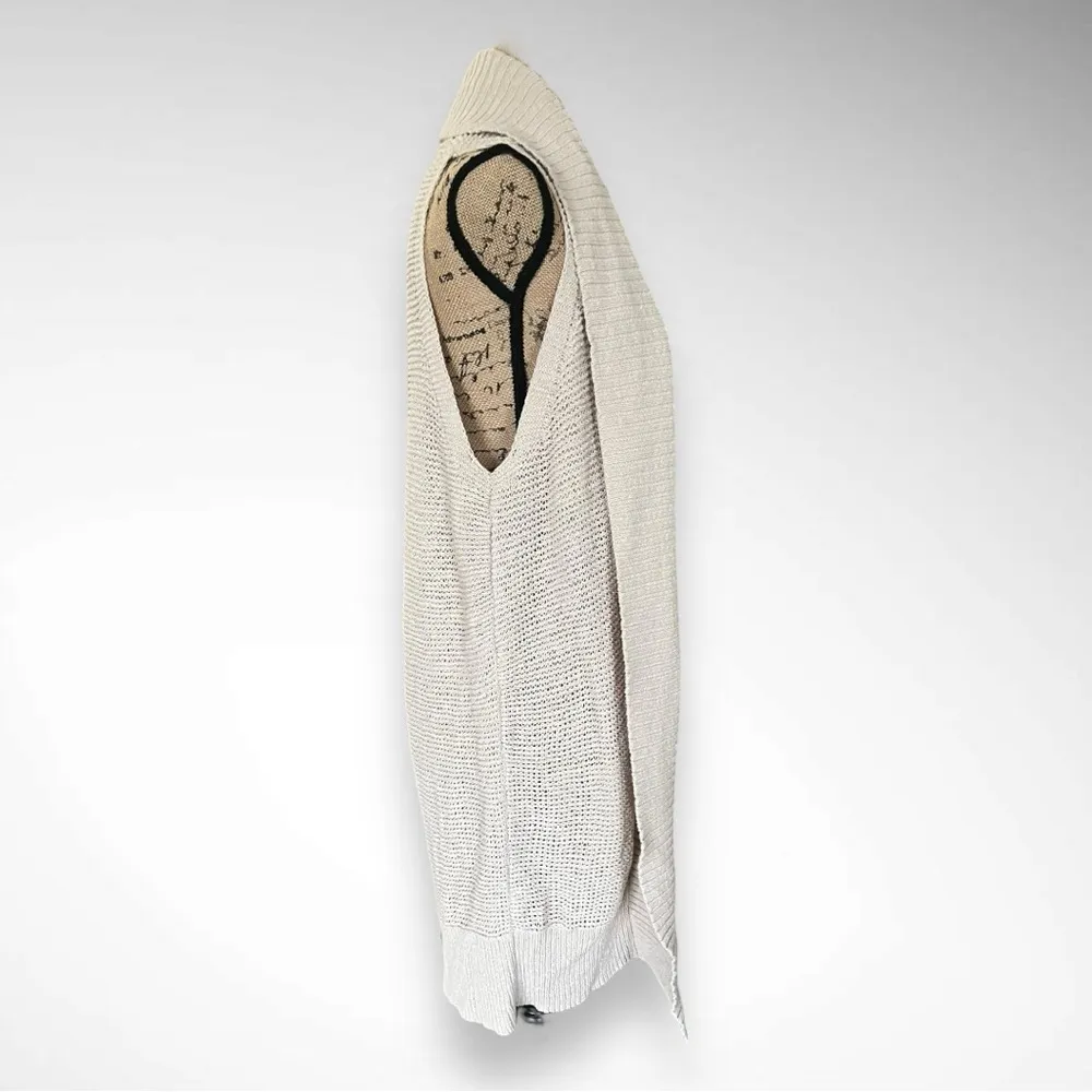 GAP Women's Cream Sleeveless Knit Cardigan With Shawl Collar Small | EUC - Image 6