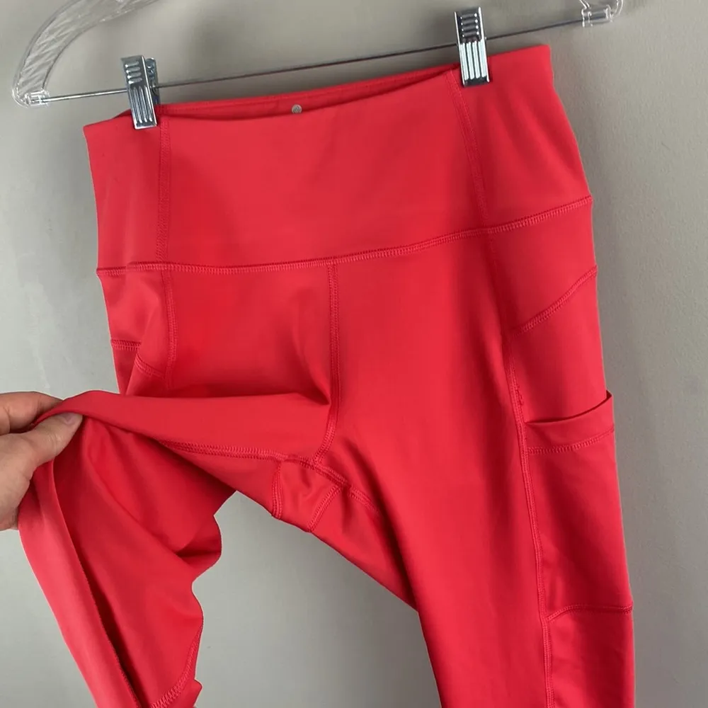 Apana Teaberry High Waist Side Pocket Capri Leggings Size M GUC - Image 6