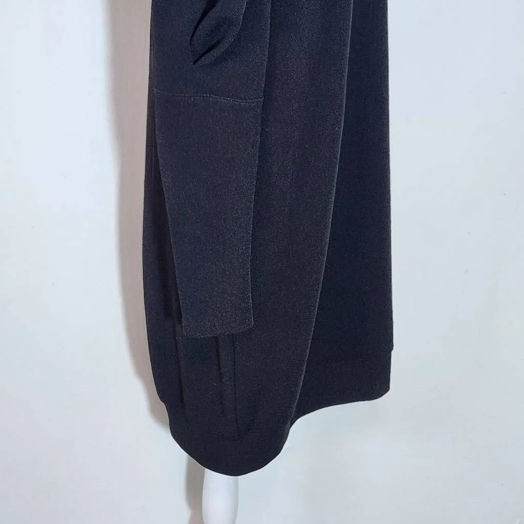 Yakira Bella Black Dress with Puffy Sleeves Size Medium Black Knee - Image 5