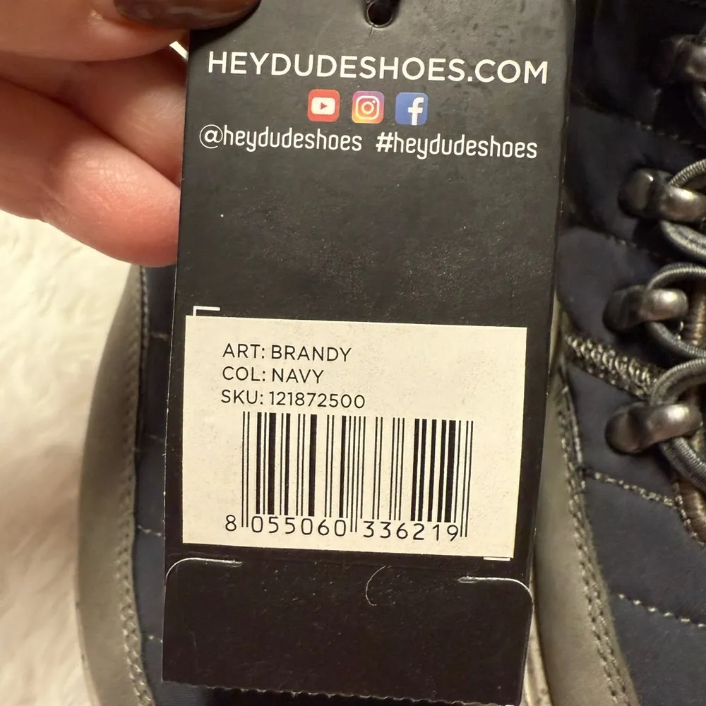 Hey Dude New  Gray and Black Fur-Lined Boots - Image 3