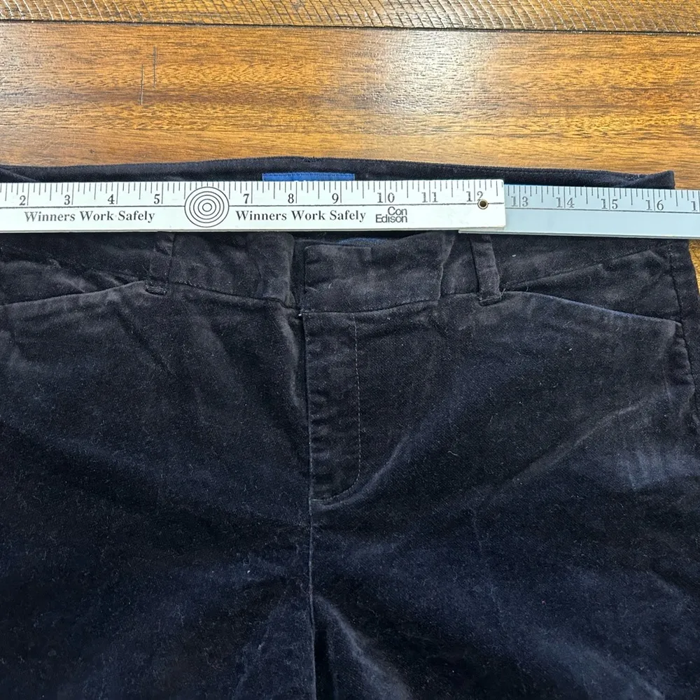 Old Navy Pixie Mid-rise Pants Soft Navy Velvet Straight Leg Women's 12 - Image 4