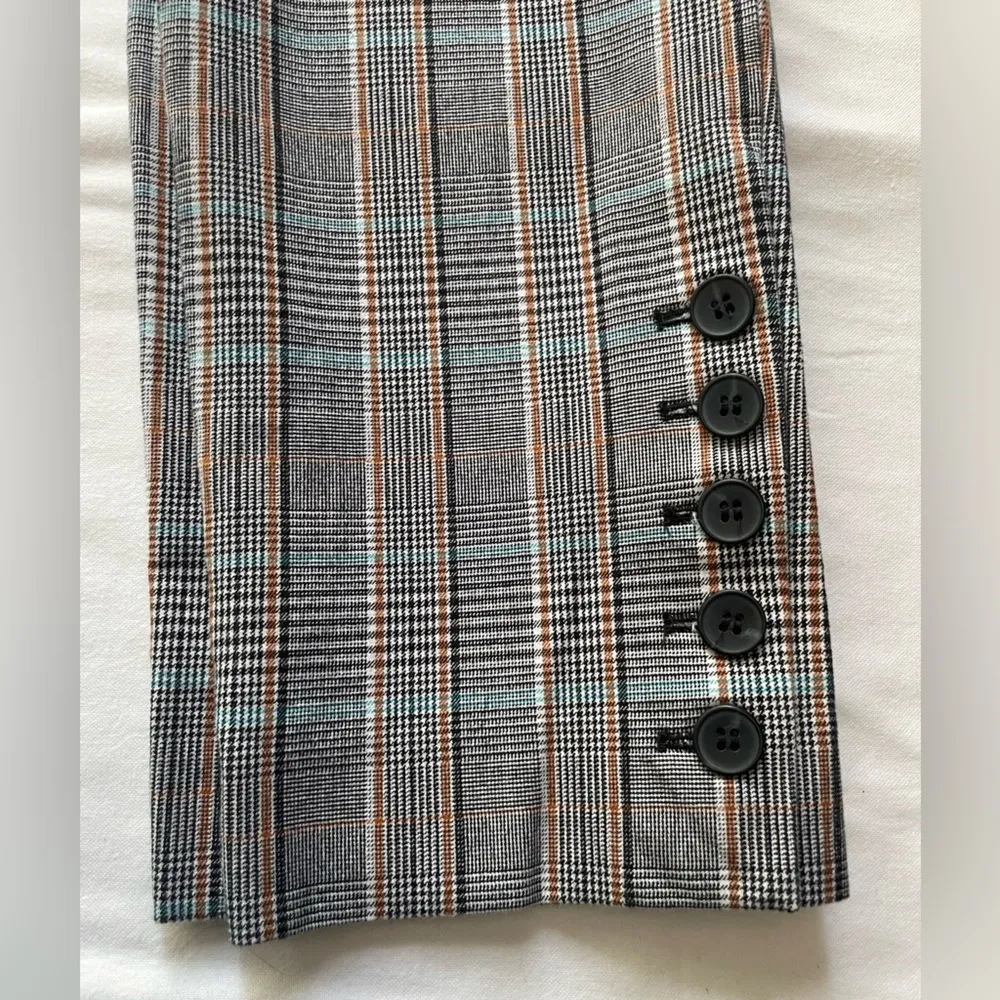 Talbots Chatham Button Hem Ankle MacIntosh Plaid Straight Leg Officecore Pants - Image 7