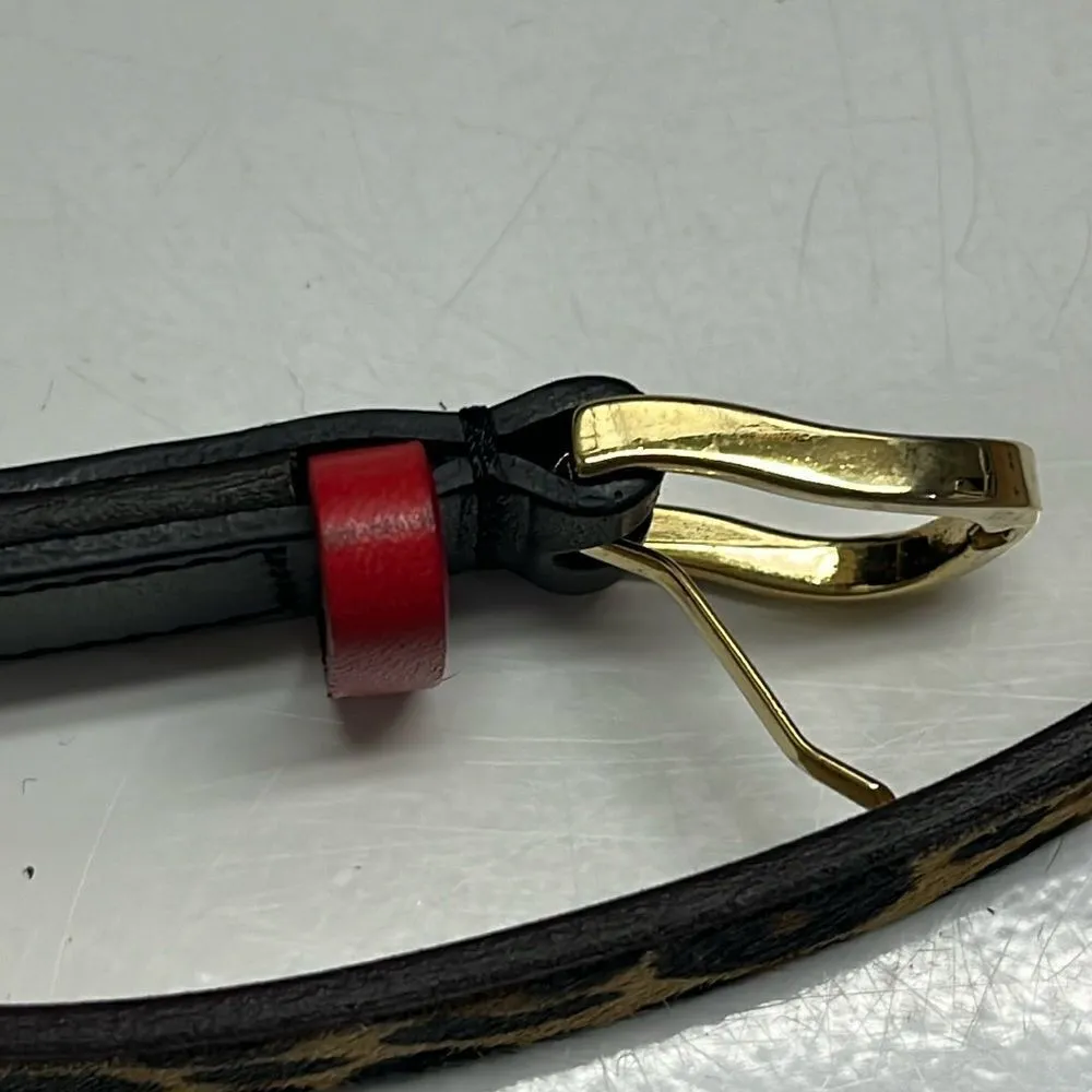 Royal Albartross Women’s Leopard Animal Print Hair Textured Adjustable Belt Med Brown - Image 11